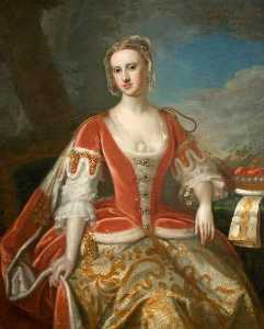 Ana Furnese ( 1711–1747 ) , la primera esposa de los 2nd Vizconde san juan , en coronación Batas