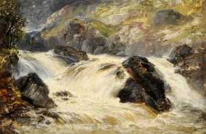 Falls near Pont y Cefn