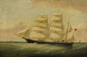 The Barque 'Lord Clarendon' Under Way