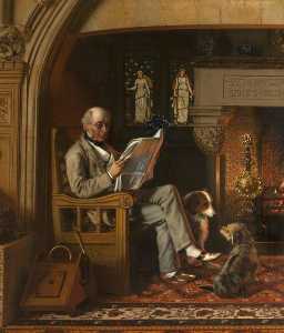 Сэр Уильям Джордж Армстронг ( 1810–1900 ) , 1st Барон Армстронг cragside , в inglenook at cragside