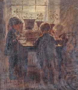 Three Children around a Table