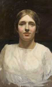 Woman in a Square Necked Blouse