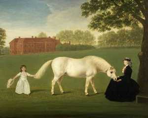 Mary Curzon (1760–1804), Lady Stawell and Her Daughter, Mary Legge (1780–1864) (copy after John Downman)