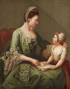 Elizabeth Davers (1730–1800), Countess of Bristol, and Her Daughter Lady Louisa Theodosia Hervey (1770–1821), Later Countess of Liverpool (after Antonio de Bittio)