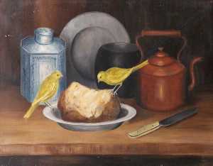 Still Life with Canaries ( ) and Bread
