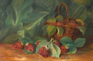 Still Life of a Basket of Strawberries