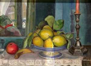 Still Life with Fruit and Candlestick