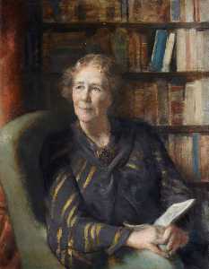 Portrait of a Woman before a Bookcase