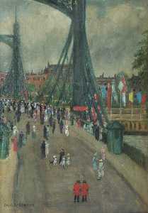 Albert Bridge ( ) During the Peace Pageant River Procession, 4 August 1919