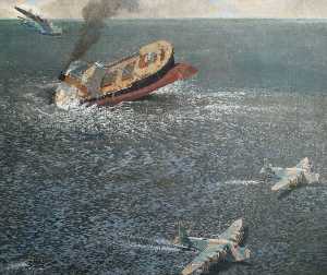 First Rescue of All the Crew of a Torpedoed Freighter in the Atlantic by Sunderlands