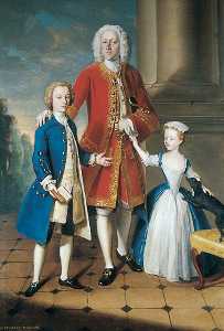 Oberst charles ingram mit seinem Kinder