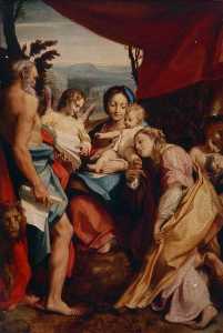 madonna col bambino con san Jerome ( copia dopo bartolomé esteban murillo )
