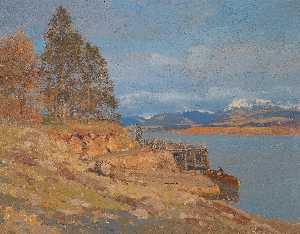 The Calm of Autumn, Argyll On the Banks of the Loch