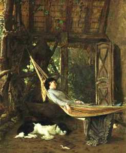 Lilly Millet In A Hammock In The Studio