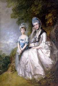 Hester , Comtesse de Sussex , et sa fille , lady barbara yelverton