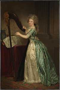 Self Portrait with a Harp