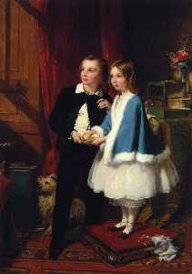 Lord Almeric Athelstan Spencer Churchill and Lady Clementina Spencer Churchill, the Children of George Spencer Churchill, 6th Duke of Marlborough, and His Second Wife, Charlotte Augusta