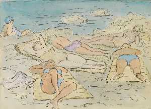 Sunbathers on the rocks