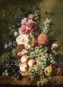 fruta y flores