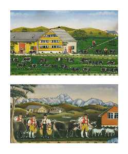 Bauernhof, 1895 Sennen beim SchellenschÖtten , 1903