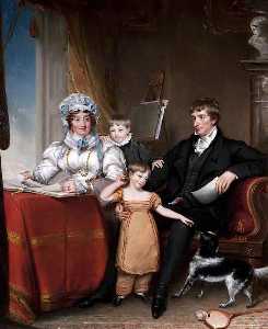 Francis Johnston, His Wife and Two Nephews