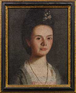 Portrait of a Young Lady with Spray of Flowers in her Hair Mary King Mason