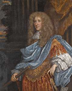 肖像 罗伯特· 布鲁斯 , 1st 伯爵 艾尔斯伯里 和 2nd 伯爵 埃尔金 ( 1626 1685 ) 穿着 罗马 装甲