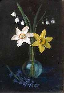 Four Natives of Ancient Britain, Daffodils, Narcissi, Lily of the Valley and Bluebells
