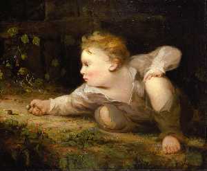 Boy Playing Marbles