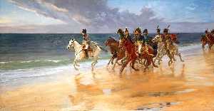 Napoléon sur l sands à boulogne , France