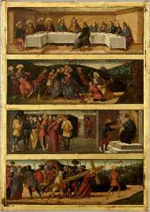das letzte abendmahl der verrat christi christus vor pilatus die kreuztragung christi