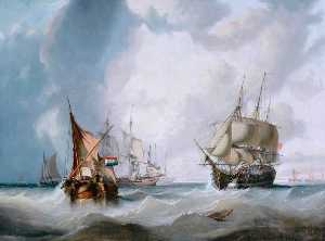 A Dutch Pinck and Other Vessels