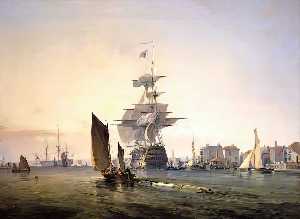 HMS 'Britannia' Entering Portsmouth