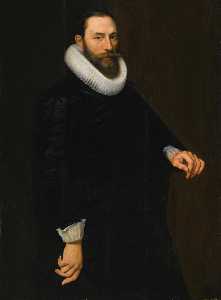 Portrait of a bearded gentleman, three quarter length, wearing a ruff