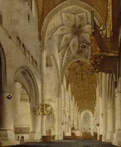 The Interior of St Bavo's Church, Haarlem (The 'Grote Kerk')