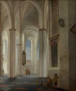 el interior de los Buurkerk a Utrecht