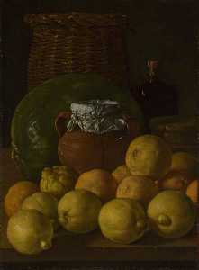Stillleben mit Zitronen und Orangen