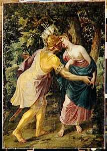 Hyanthe saluée par Francus Adieux d'un guerrier à une reine (autre titre) Tancrède et Herminie (autre titre)