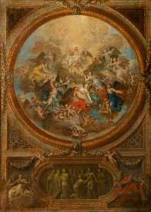 l ascensione e il Incredulità del santo Tommaso ( schizzo per il decoration del cappella a Chatsworth )