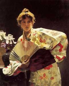 Lady with a Fan, (painting)