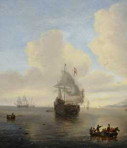 Ship's Boats Going Ashore from a Dutch Merchantman
