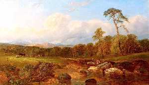 Landscape with Men and Cattle