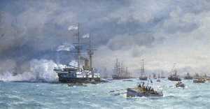 HMS 'Edinburgh' sur anti Torpiller Exercice