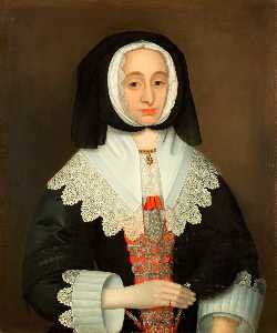 retrato de un mujer ( tradicionalmente dijo ser lucy hutchinson , de soltera Apsley , 1620–1681 , esposa asícomo biógrafo del coronel john hutchinson , Gobernador de nottingham Castillo )