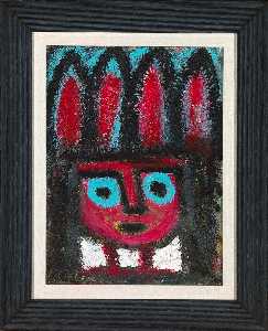 Untitled (Figure with Blue Eyes and Headdress)