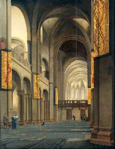 The nave and choir of the Mariakerk in Utrecht, seen from the west