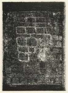 Wand mit schwarze ränder ( Mur aux marges löst ) , ausgeschlagen platte für der buch les murs von eugène guillevic