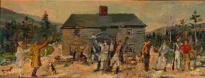 How the Village Was Named (Study for Ellenville, New York Post Office Mural)