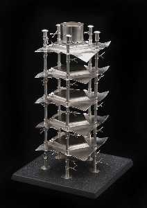 Stacked Pentagon Candle Sculpture (2 of 4)