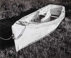White Boat in Grass